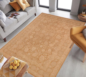handmade Traditional Kafkaz Chobi Ziegler Brown Beige Hand Knotted RECTANGLE 100% WOOL area rug 10 x 14